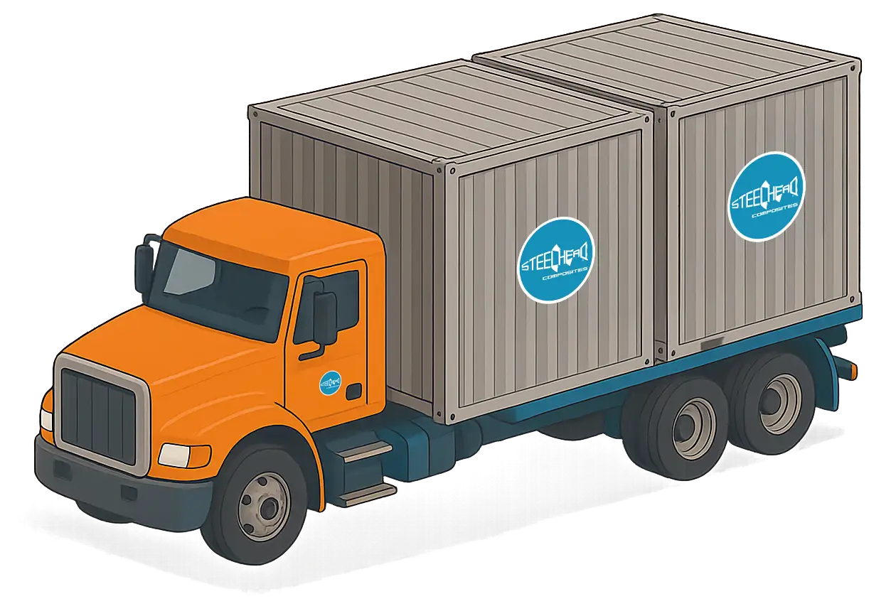 Illustration of a Steelhead Composites truck with HydrogenCube